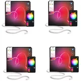 Philips Hue Bundle – 4x 3m Indoor Indirect Flux LED Lightstrips | Intelligente Ambientebeleuchtung mit Millionen Farben, App- & Sprachsteuerung, Kompatibel mit Alexa, Google Home & Apple HomeKit