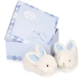 Doudou et Compagnie DC1309 Coffret chaussons bleu lapin Bonbon