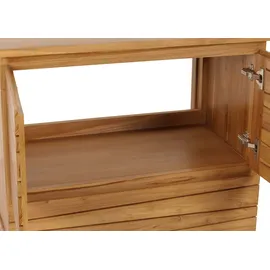 Mendler Teak-Waschbeckenunterschrank HWC-M73, Waschtisch Schrank, hochwertiges B-Grade-Teak (Kernholz, 20-30 Jahre), 87x81x56cm