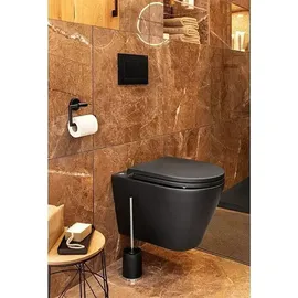 Rak Feeling Wand-WC mit WC-Sitz Schwarz Matt