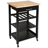 Atmosphera Créateur d'intérieur Küchenwagen schwarz H 88 cm