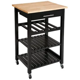 Atmosphera Créateur d'intérieur Küchenwagen, schwarz H 88 cm