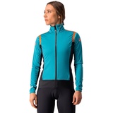 Castelli Alpha Ros 2 Light Jacket, Blaugrün blau/schwarz-fierigrot, Small