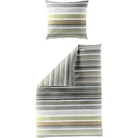 BIERBAUM Bettwäsche 155 x 220 cm Renforce Oliv