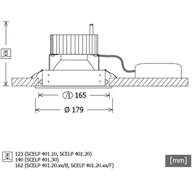LTS Licht & Leuchten Einbaustrahler 42W 2850lm schwenkbar silber SCELP 401.20.35/B