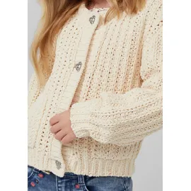 s.Oliver Cardigan im Loose Fit mit herzförmigen Metallknöpfen und Taschen - beige 104/110