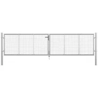 vidaXL Gartentor 415 x 125 cm Silber