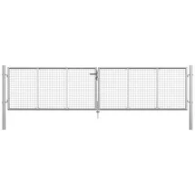 vidaXL Gartentor 415 x 125 cm Silber