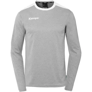 Kempa Emotion 27 langarm Trikot Herren dark grau melange/weiß XXL