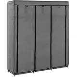 vidaXL Kleiderschrank mit Fächern und Stangen 150 x 175 x 45 cm Grau