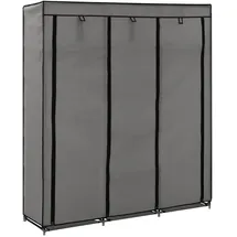 vidaXL Kleiderschrank mit Fächern und Stangen 150 x 175 x 45 cm Grau