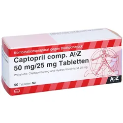 CAPTOPRIL comp. AbZ 50 mg/25 mg Tabletten 50 St