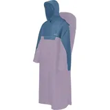 normani Regenponcho Regenponcho Tutunendo mit Rucksackfunktion - Extra Langer wasserdichter Outdoorponcho blau|braun S/M