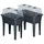 Prosperplast 3in1 Hochbeet Respana Eco (Anthrazit, Kunststoff, 36,8 x 59,6 x 75,3 cm)