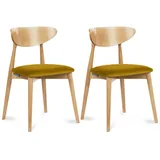 Konsimo® Esszimmerstühle, Honig, Eiche, Buchenholz, Echtholz, 47x79x45 cm, Esszimmer, Stühle, Esszimmerstühle, Vierfußstühle