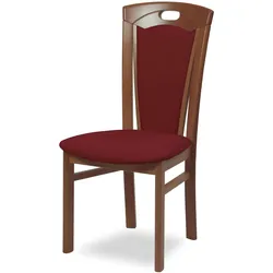 Esszimmerstuhl HOME AFFAIRE "FERDI Made in Italy, Massivholz", nuss, bordeau, nussbaum, B:48cm H:100cm T:57cm, Massivholz, Stühle, Bezug Feinstruktur (wasser- und fleckabweisend) oder Struktur
