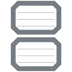 HERMA Buchetiketten, graue Randgestaltung, 82 x 55 mm