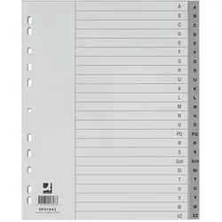 Register A-Z, A4, Plastik, grau - Q-CONNECT KF01843