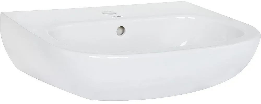 Waschtisch D-Code (Ausführung: Waschtisch Duravit D-Code 600 mm mit Überlauf ein Hahnloch weiß)