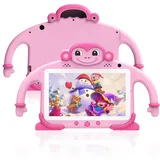 zcobro Kinder Tablet 7 Zoll Andorid Tablet für Kinder 2GB RAM+32GB ROM+128GB Erweiterbar, Kids Tablet mit Hülle HD 1024 * 600 IPS-Bildschirm Kinder-Tablets Quad Core Type-C WiFi Bluetooth (Rosa)