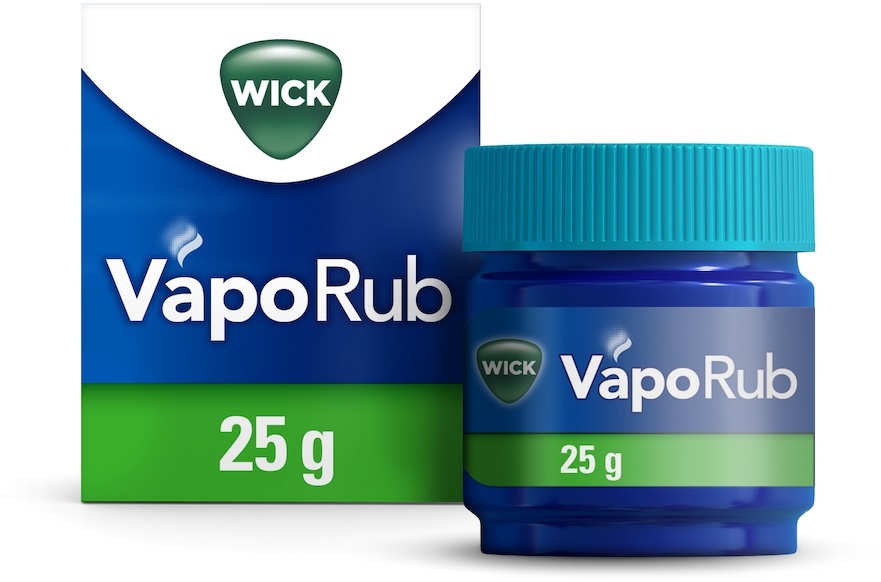 WICK VapoRub Erkältungssalbe befreit die Nase & löst den Husten Schnupfen & Nasennebenhöhlen 25 g
