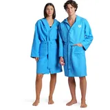 Arena Herren Mantel Compact Microfiber Robe Turquoise-White L