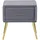 Beliani Nachttisch Flayat 38 x 46 x 49 cm Grau/Gold