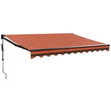 vidaXL Elektrische Markise mit Kurbel Orange und Braun 3x2,5 m