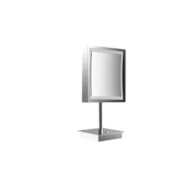 Frasco LED-Standspiegel + Kosmetikspiegel - eckig, 203 x 203 mm, 3-fach Vergrößerung, beleuchtet
