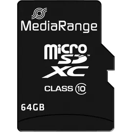 MediaRange microSDXC 64GB Class 10 + SD-Adapter