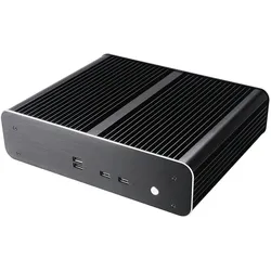 Akasa Euler TX Plus, Small Form Factor (SFF), PC, Schwarz, Mini-ITX, Aluminium,