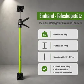 Trutzholm 3x Türspanner Zargenspanner 57 - 117 cm Klicksystem Teleskopstütze Einhandstütze