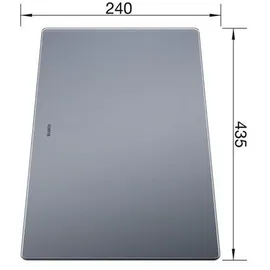 Blanco Schneidebrett-Set Glas 1 43,5 x 24 cm Silber/Transparent