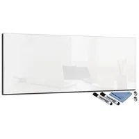 Decorwelt Glas-Magnettafel 30x80 Pinnwand Wand mit Zubehör Whiteboard Küche