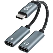 MicroConnect USB-C auf USB-C PD und USB-C männlich zu 2