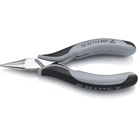 Knipex 35 22 115 ESD Elektronik-Greifzange ESD mit durchgestecktem Gelenk mit Mehrkomponenten-Hüllen 115 mm