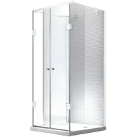 Glaszentrum Hagen  90x120x90x195cm Ares U-Duschkabine Weiß inkl. Tasse/Siphon