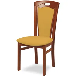 Esszimmerstuhl HOME AFFAIRE "FERDI Made in Italy, Massivholz", kirsch, yello, kirschbaum, B:48cm H:100cm T:57cm, Massivholz, Stühle, Bezug Feinstruktur (wasser- und fleckabweisend) oder Struktur