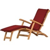 Kai Wiechmann Liegenauflage Deckchair Auflage Liegestuhl Polster made in Germany, waschbares und UV-beständiges Deckchair Kissen rot