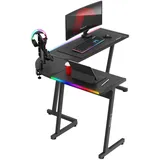 huzaro Eckschreibtisch Hero 6.0 RGB Schwarz