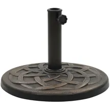 vidaXL Schirmständer Rund 11 kg Bronze Polyharz