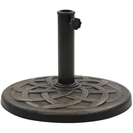 vidaXL Schirmständer Rund 11 kg Bronze Polyharz