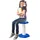 Vevor Wackelstuhl für Kinder Wackelhocker mit Schwammkissen, Kinderhocker verbessert Konzentration, Haltung und beruhigt Kinder, 70 kg belastbar Wackelhocker aus HDPE ideal für Schulen Zuhause Blau