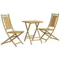 vidaXL 3-tlg. Bistro-Set Bambus