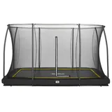Trampolin Comfort Edition Ground mit Sicherheitsnetz 366 x 244 cm schwarz