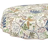 ANRO Wachstuchtischdecke abwaschbar Ethno Oval 200 x 140 cm Bunt
