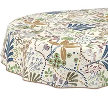 ANRO Wachstuchtischdecke abwaschbar Ethno Oval 200 x 140 cm Bunt