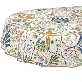 ANRO Wachstuchtischdecke abwaschbar Ethno Oval 200 x 140 cm Bunt