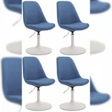 CLP Esszimmerstuhl Maverick Polyester blau/weiß 4er Set
