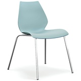 Kartell Stuhl Maui hell-blaugrau, Designer Vico Magistretti, 77x55x52 cm